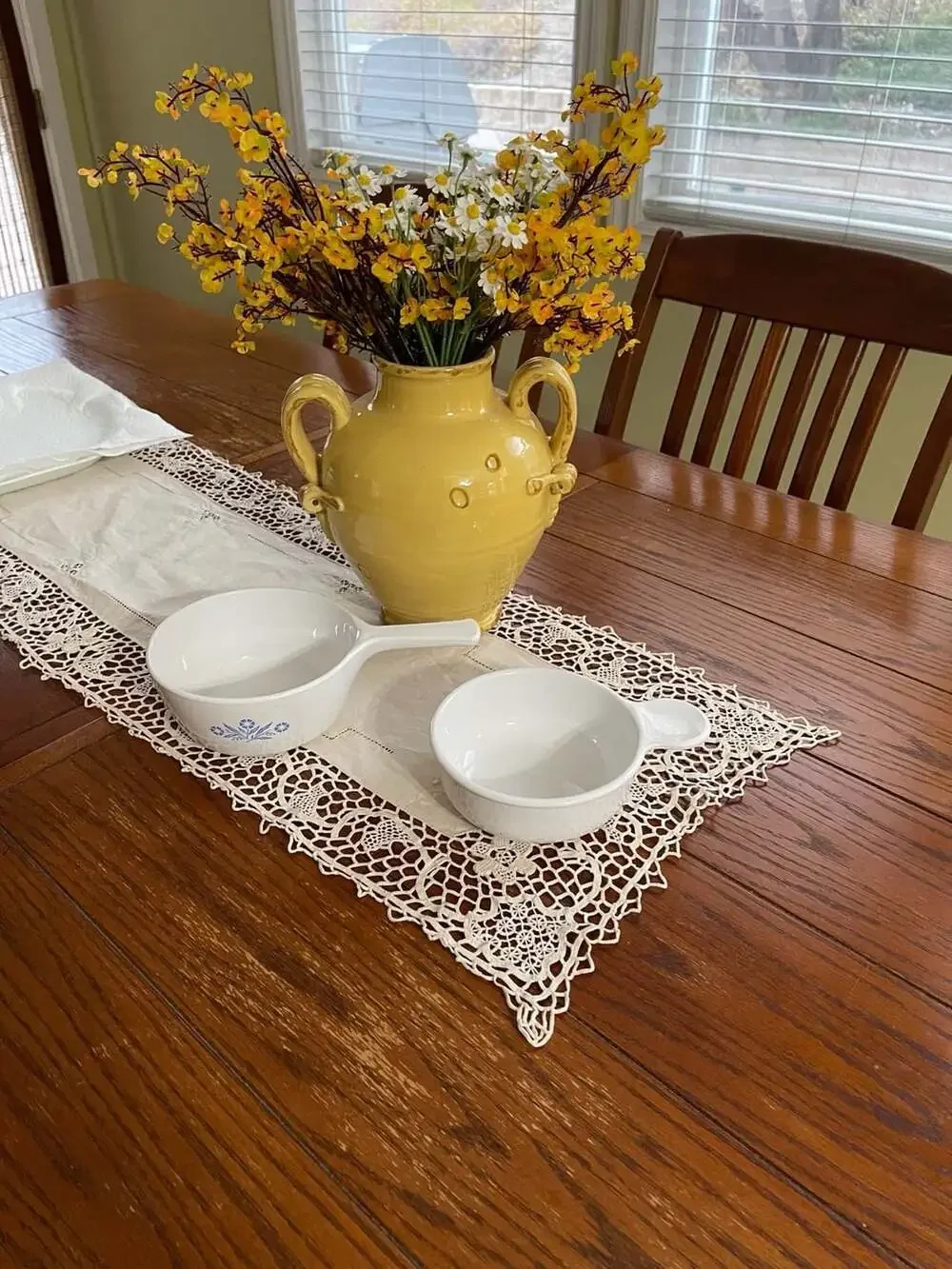 CorningWare Corelle & Grab It Bowl Set with Blue Cornflower Pattern and Handle